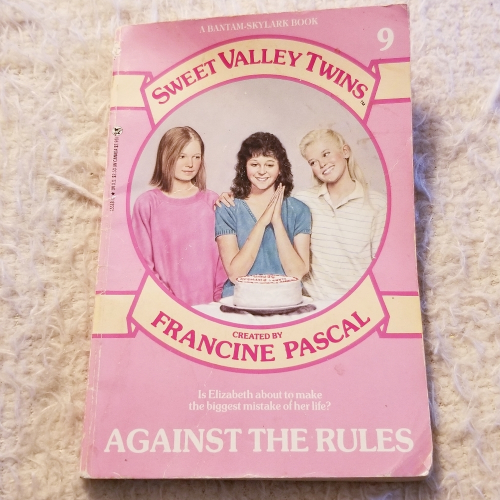 1987 Sweet Valley Twins Book Against the Rules #9 Francine Pascal Bantam-Skylark